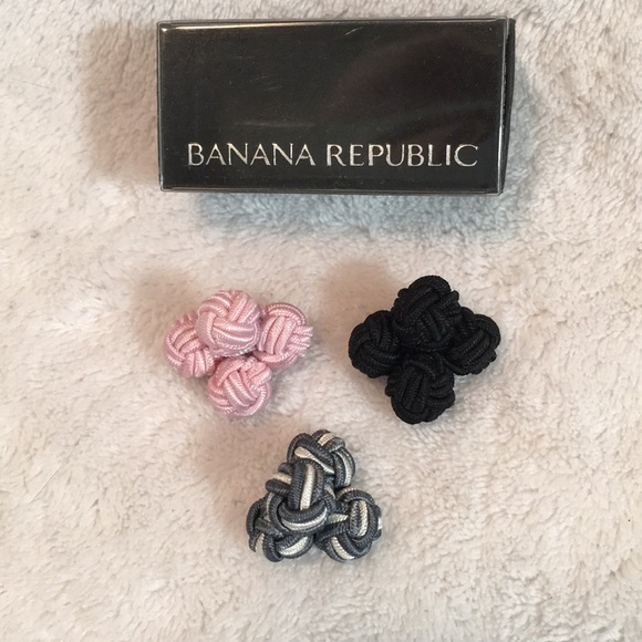 Banana Republic satin knot cuff links - Picture 2 of 3